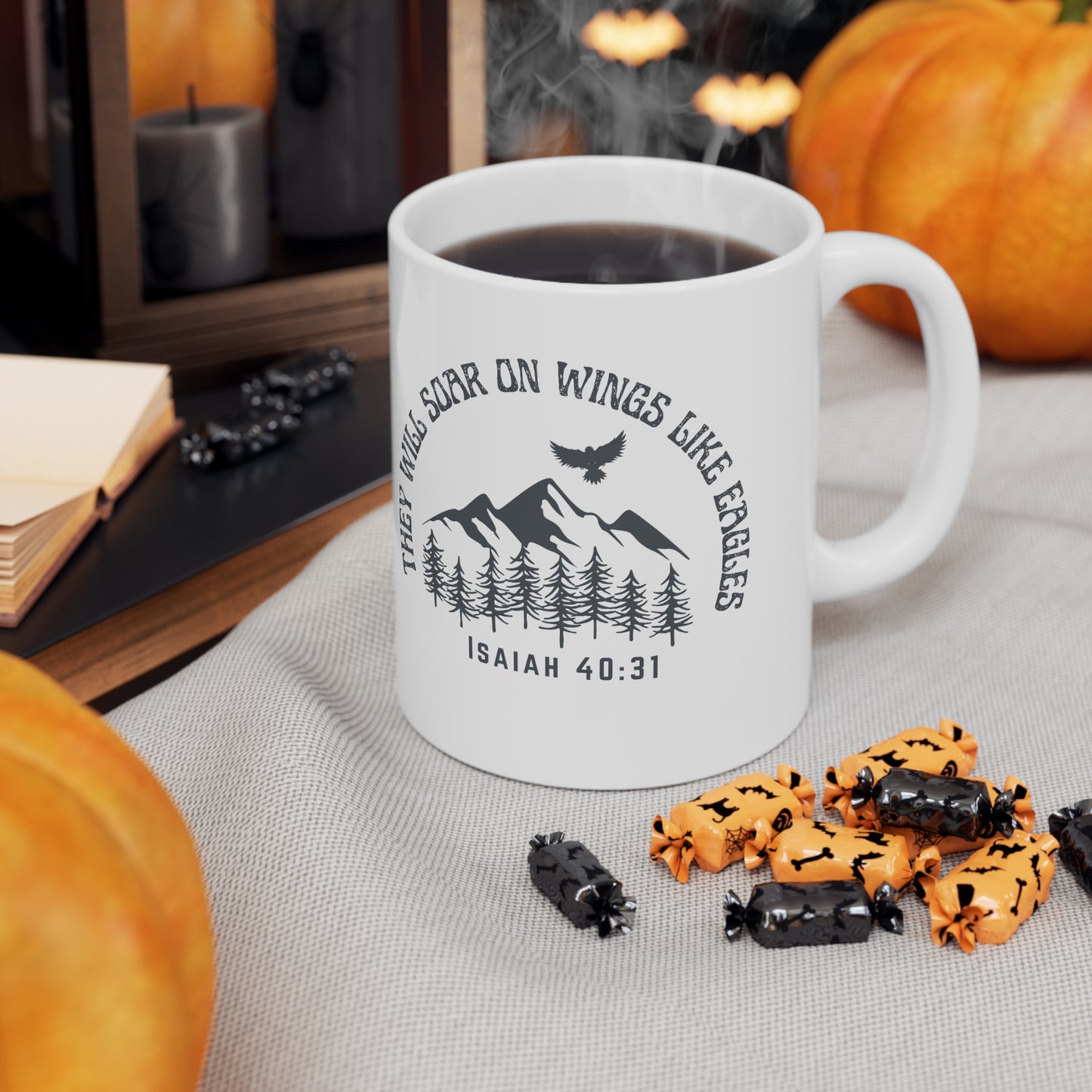 Christian Coffee Mug | Isaiah 40:31 Bible Verse 11 oz Ceramic Mug