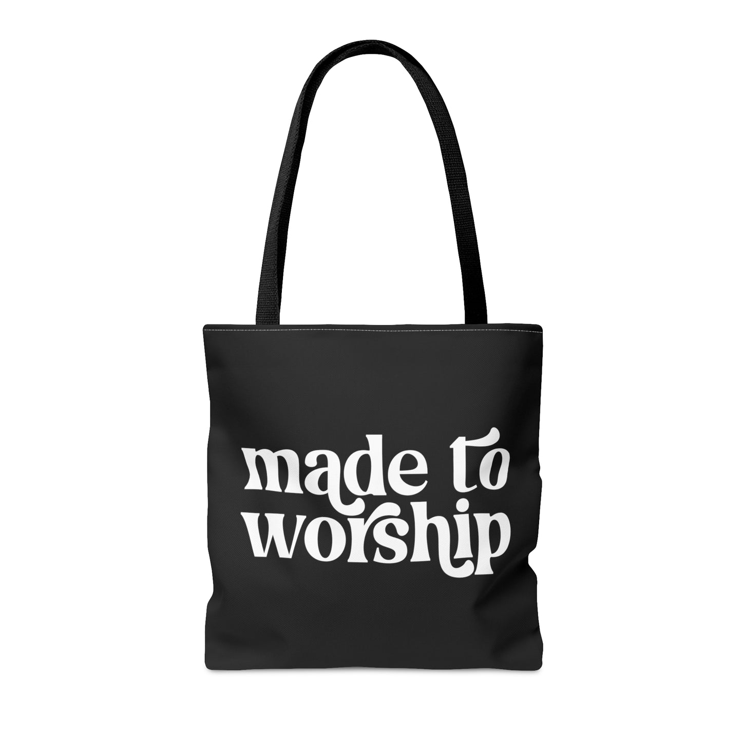 Made to Worship Black Tote Bag