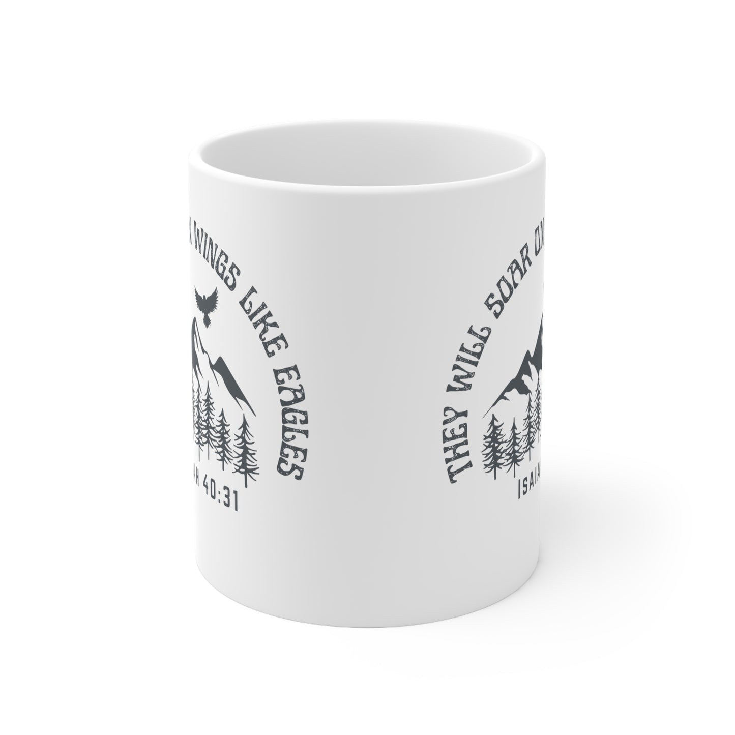 Christian Coffee Mug | Isaiah 40:31 Bible Verse 11 oz Ceramic Mug