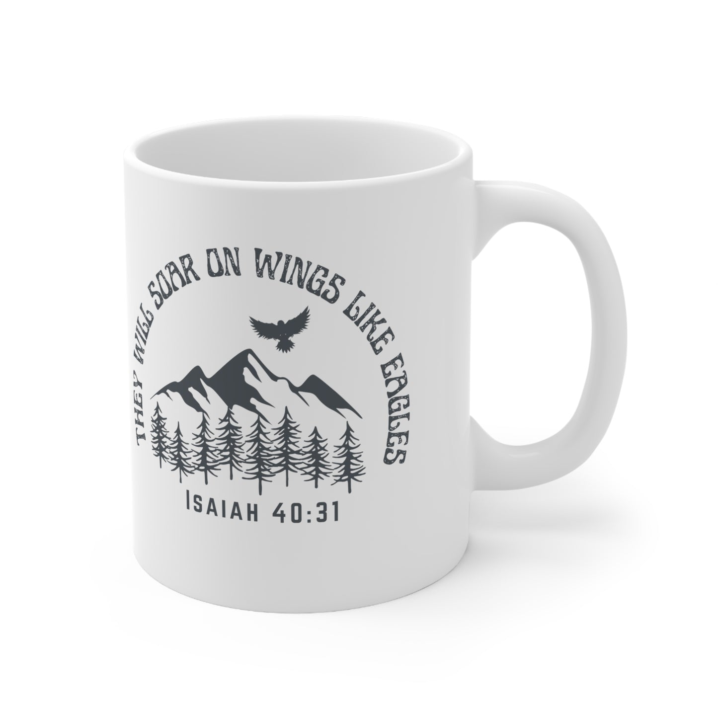 Christian Coffee Mug | Isaiah 40:31 Bible Verse 11 oz Ceramic Mug