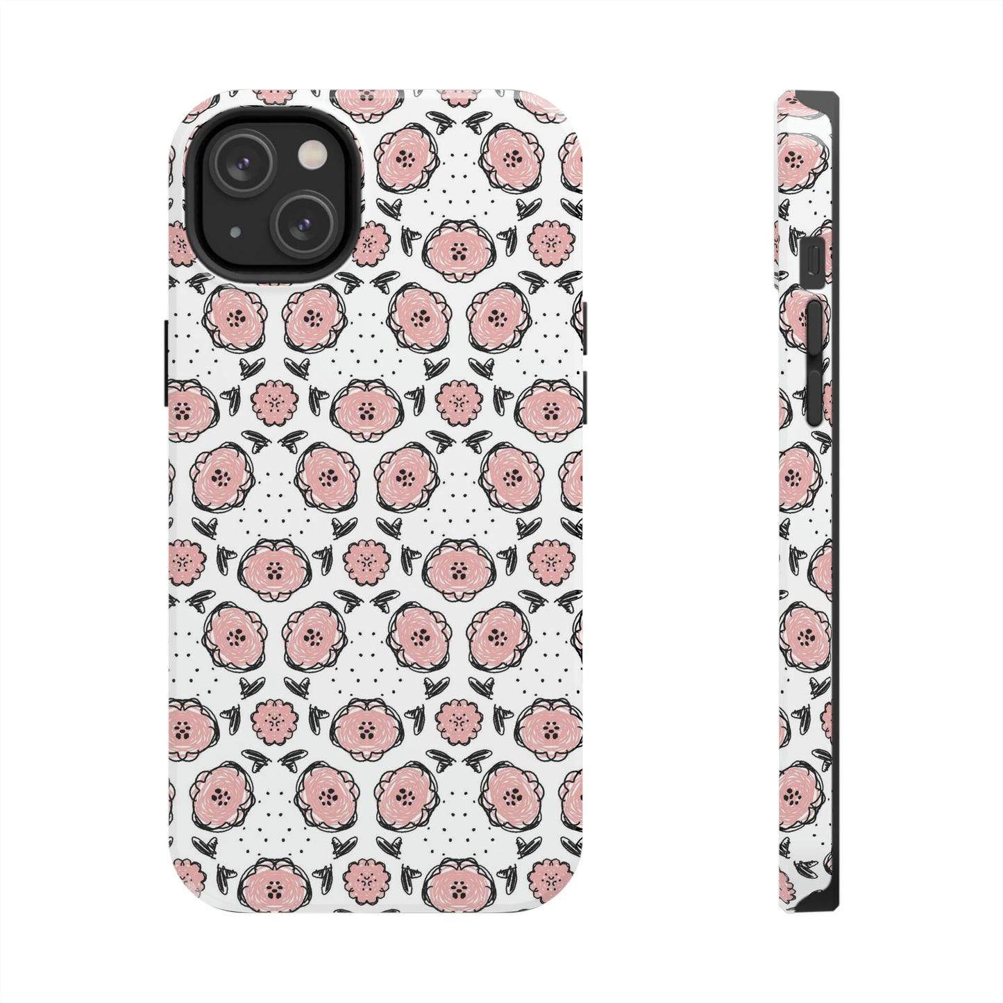 Pink Floral Patterned Phone Case - Case Mate