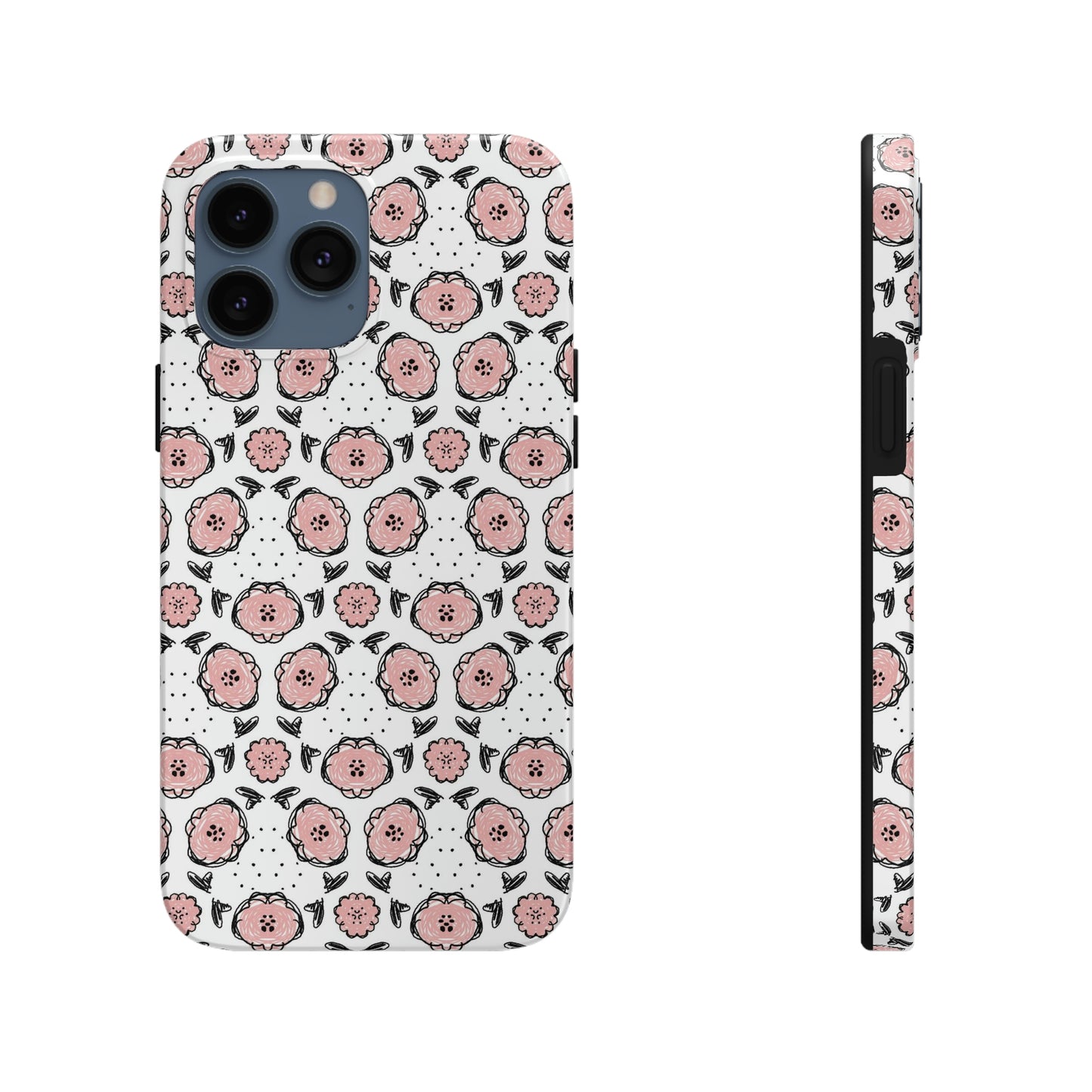 Pink Floral Patterned Phone Case - Case Mate