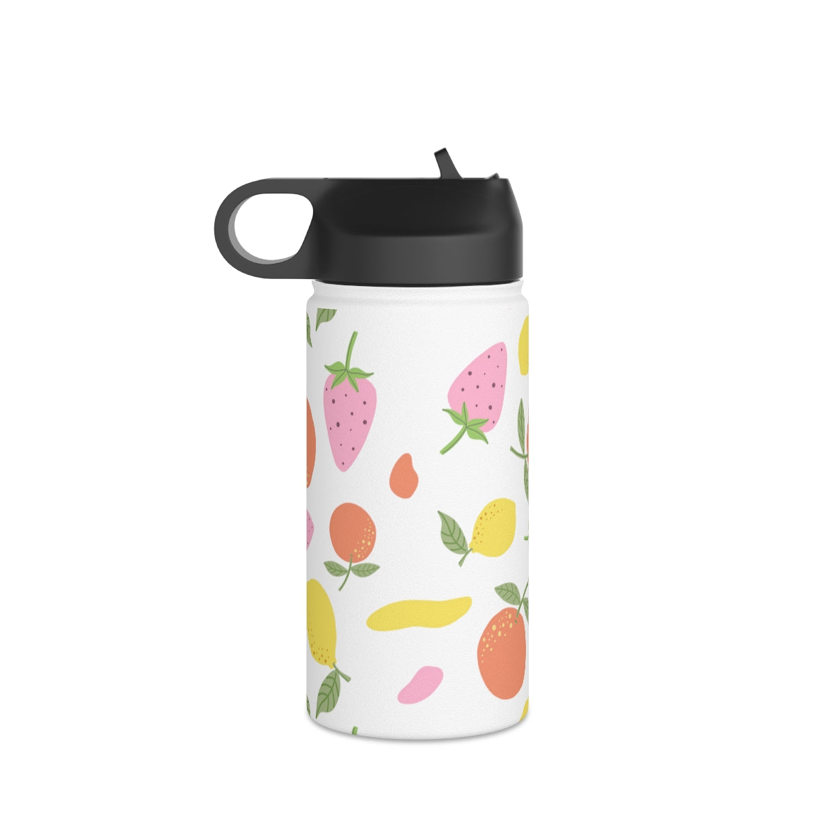 Fruit Pattern Stainless Steel Water Bottle, Standard Lid