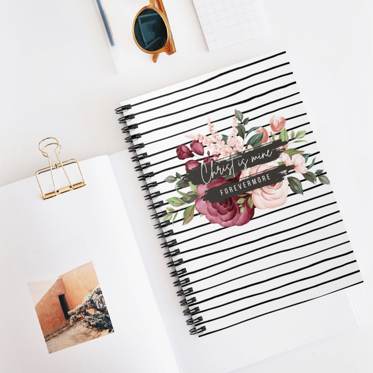 Christ is Mine Forevermore Lined Spiral Notebook Journal