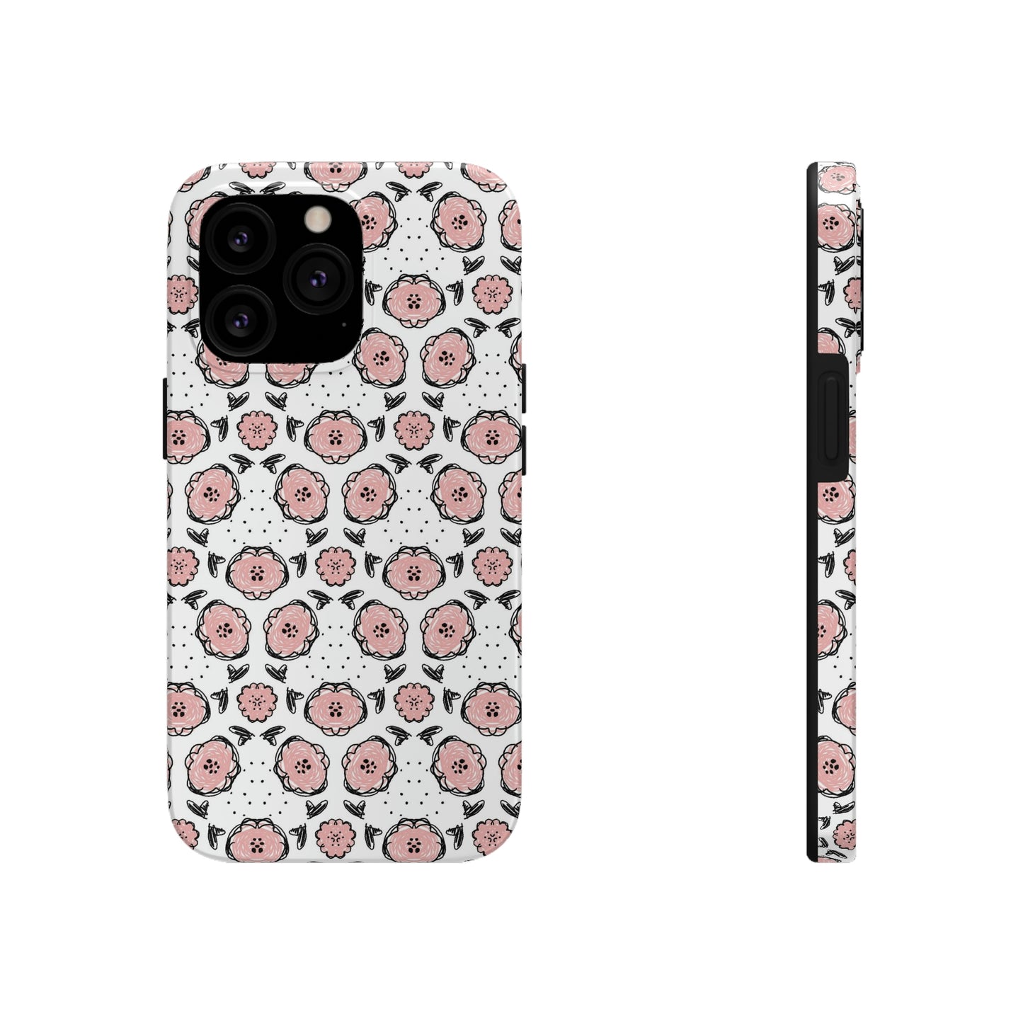 Pink Floral Patterned Phone Case - Case Mate