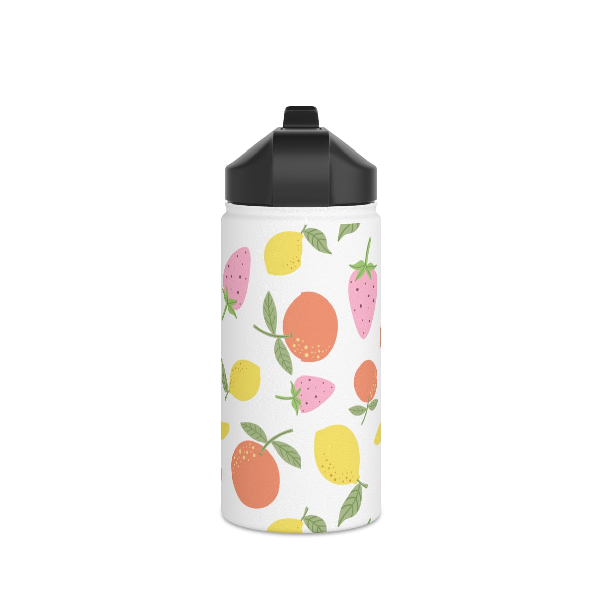 Fruit Pattern Stainless Steel Water Bottle, Standard Lid