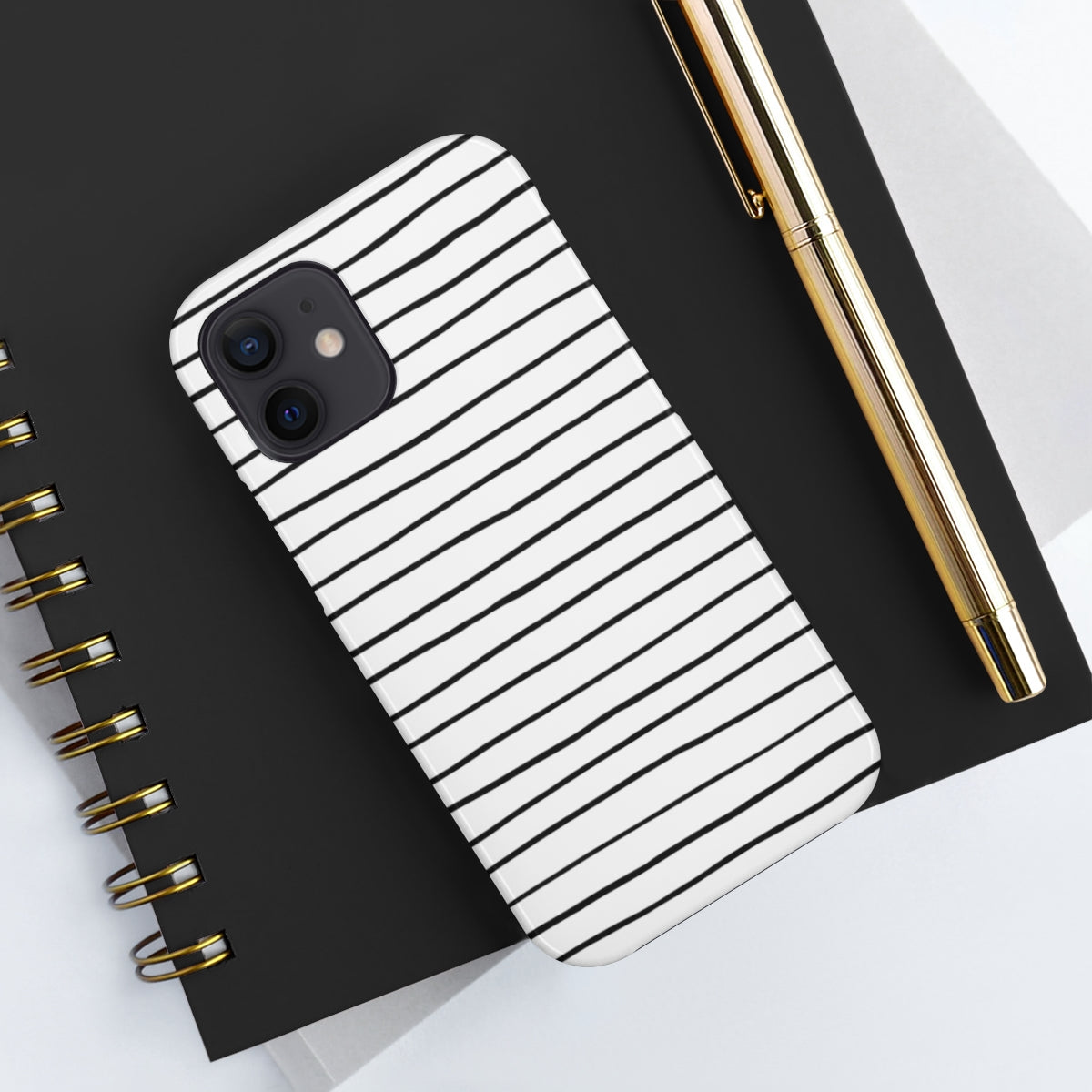 Black & White Stripes Tough Phone Cases, Case-Mate