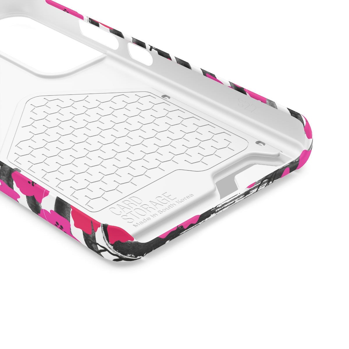 Striped & Pink Floral Samsung Phone Case