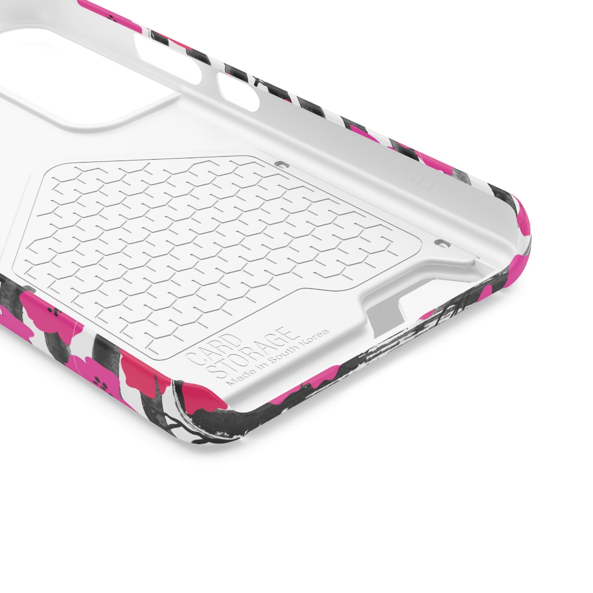 Striped & Pink Floral Samsung Phone Case