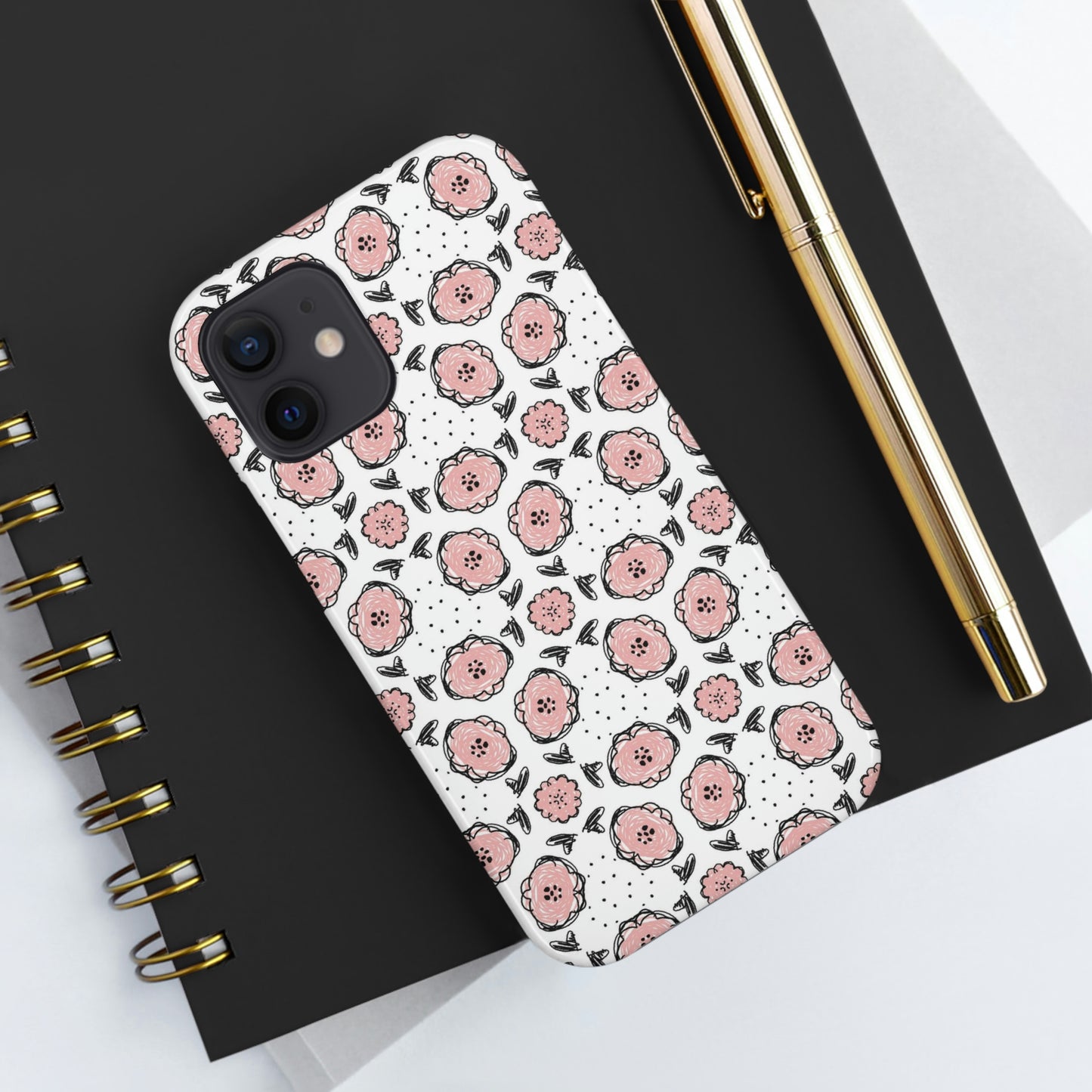 Pink Floral Patterned Phone Case - Case Mate