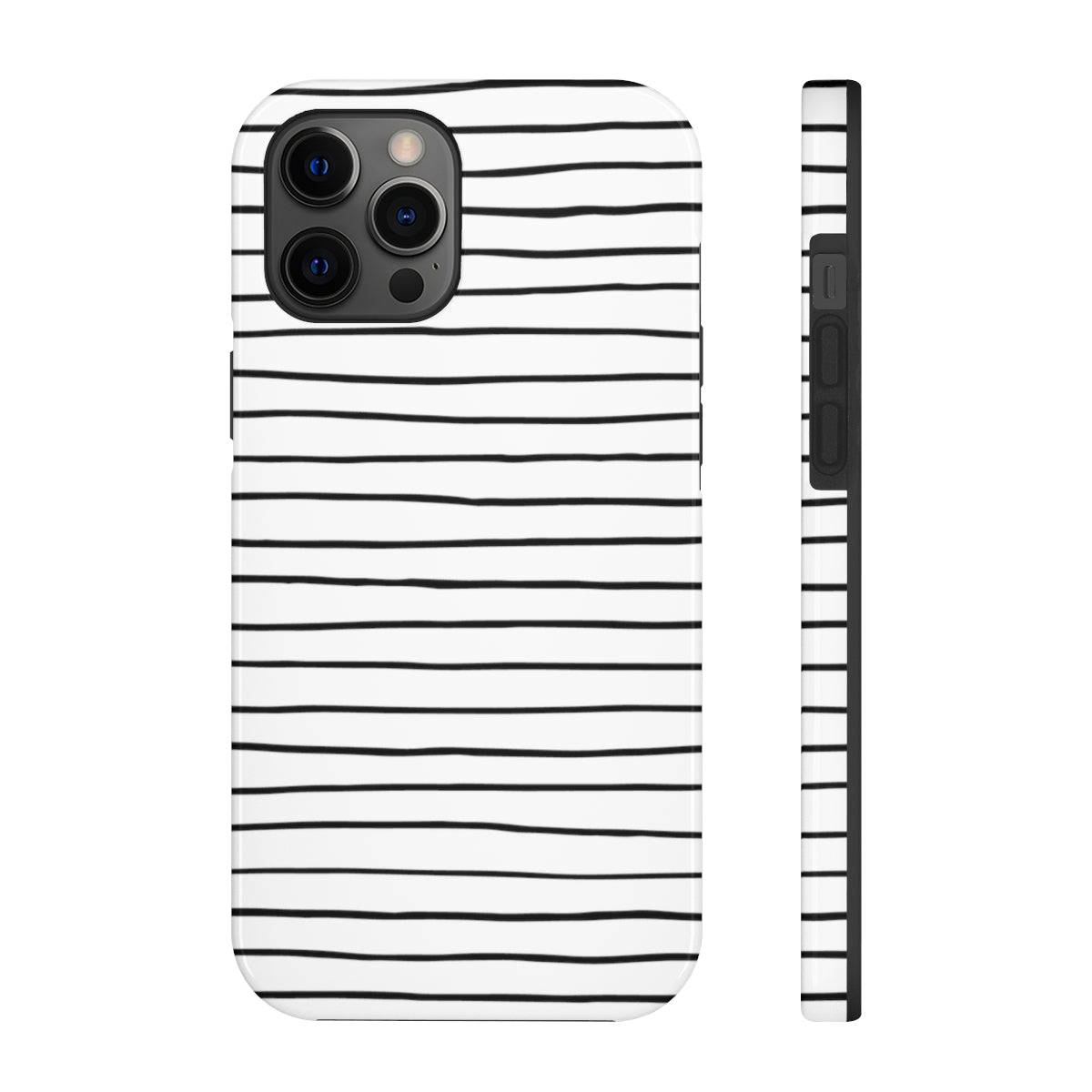 Black & White Stripes Tough Phone Cases, Case-Mate