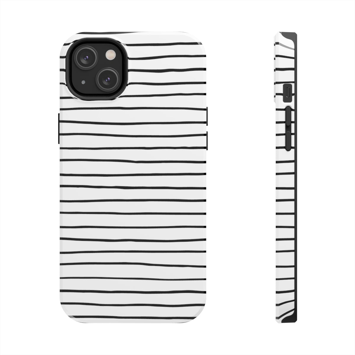 Black & White Stripes Tough Phone Cases, Case-Mate