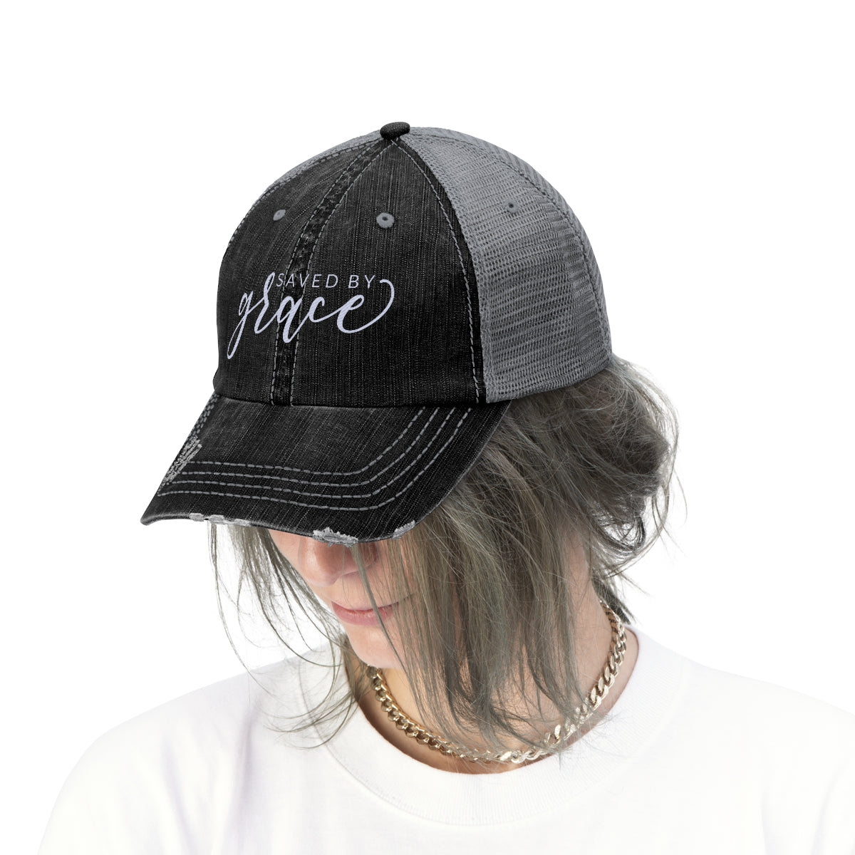 Saved by Grace Trucker Hat