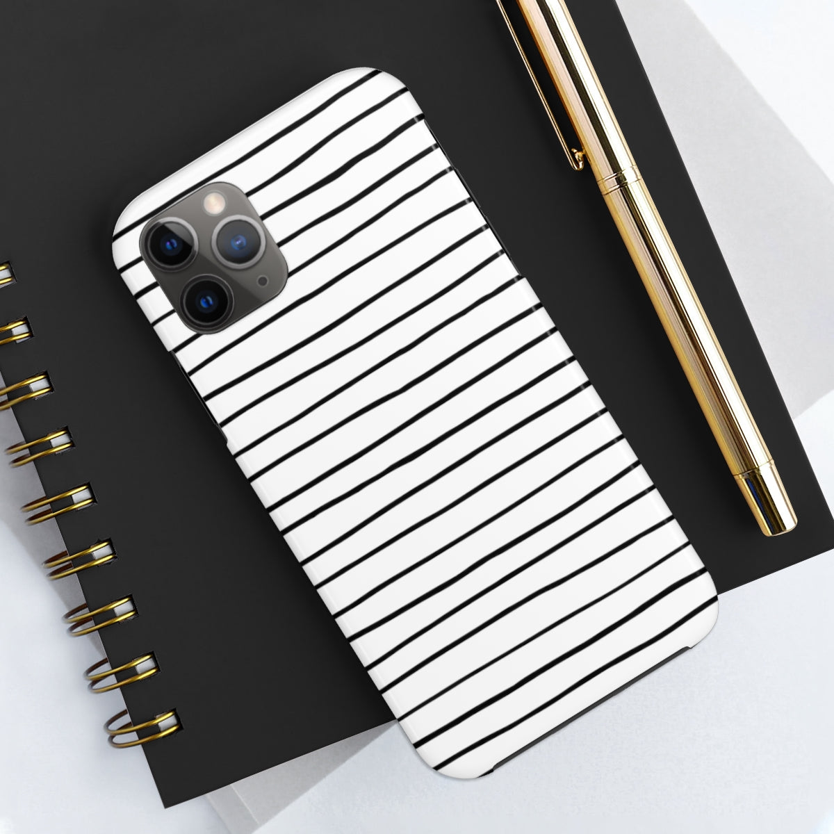Black & White Stripes Tough Phone Cases, Case-Mate