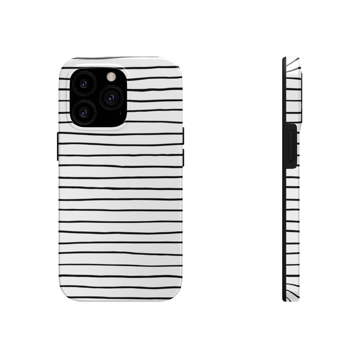 Black & White Stripes Tough Phone Cases, Case-Mate