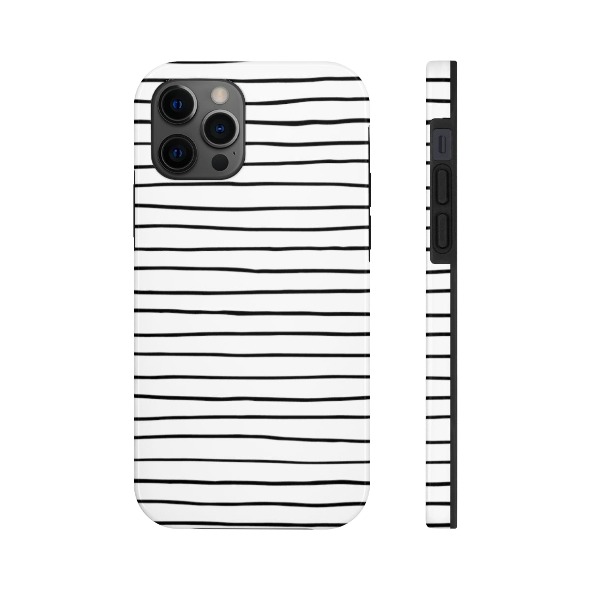 Black & White Stripes Tough Phone Cases, Case-Mate