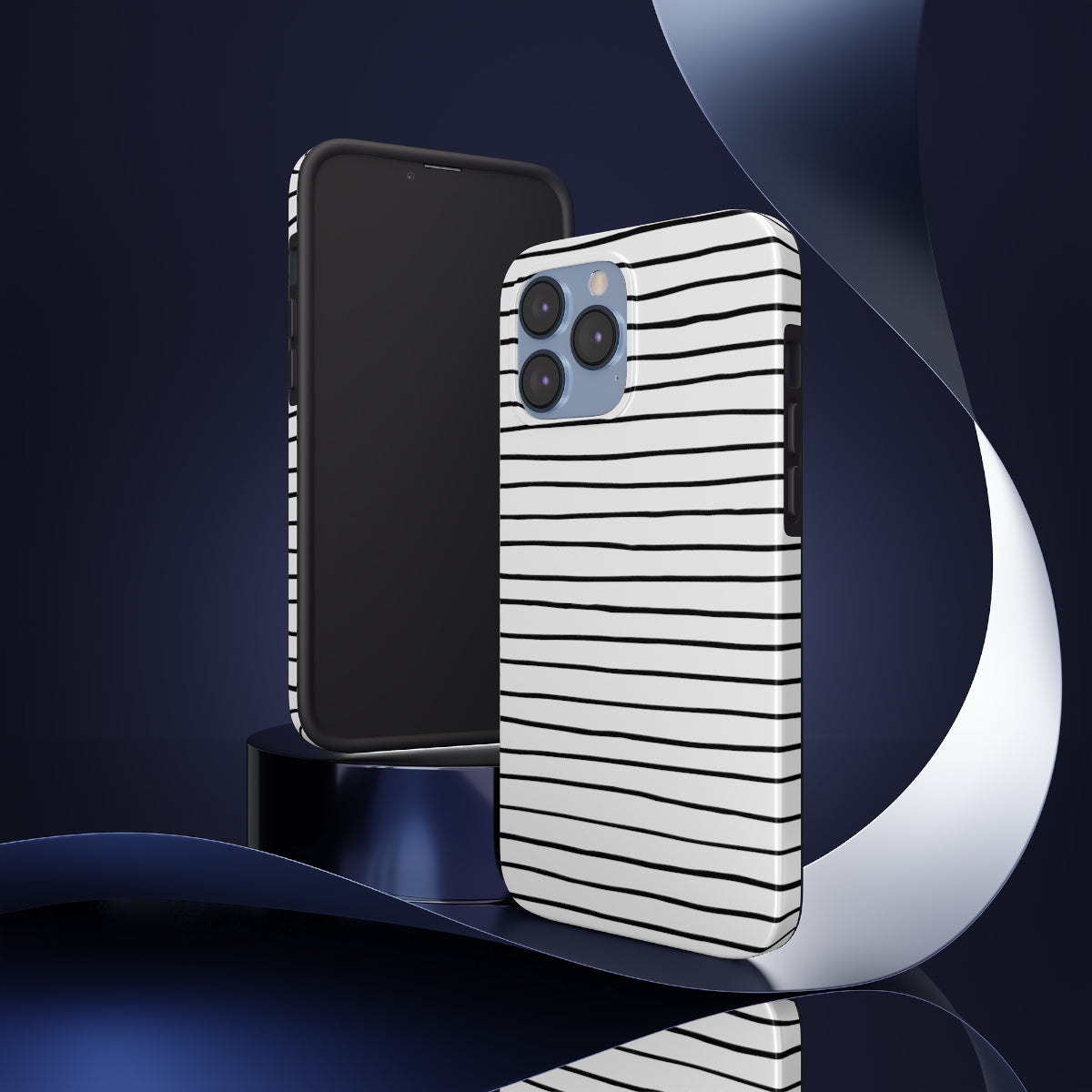 Black & White Stripes Tough Phone Cases, Case-Mate