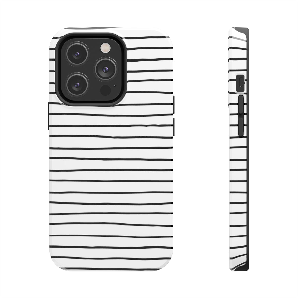 Black & White Stripes Tough Phone Cases, Case-Mate