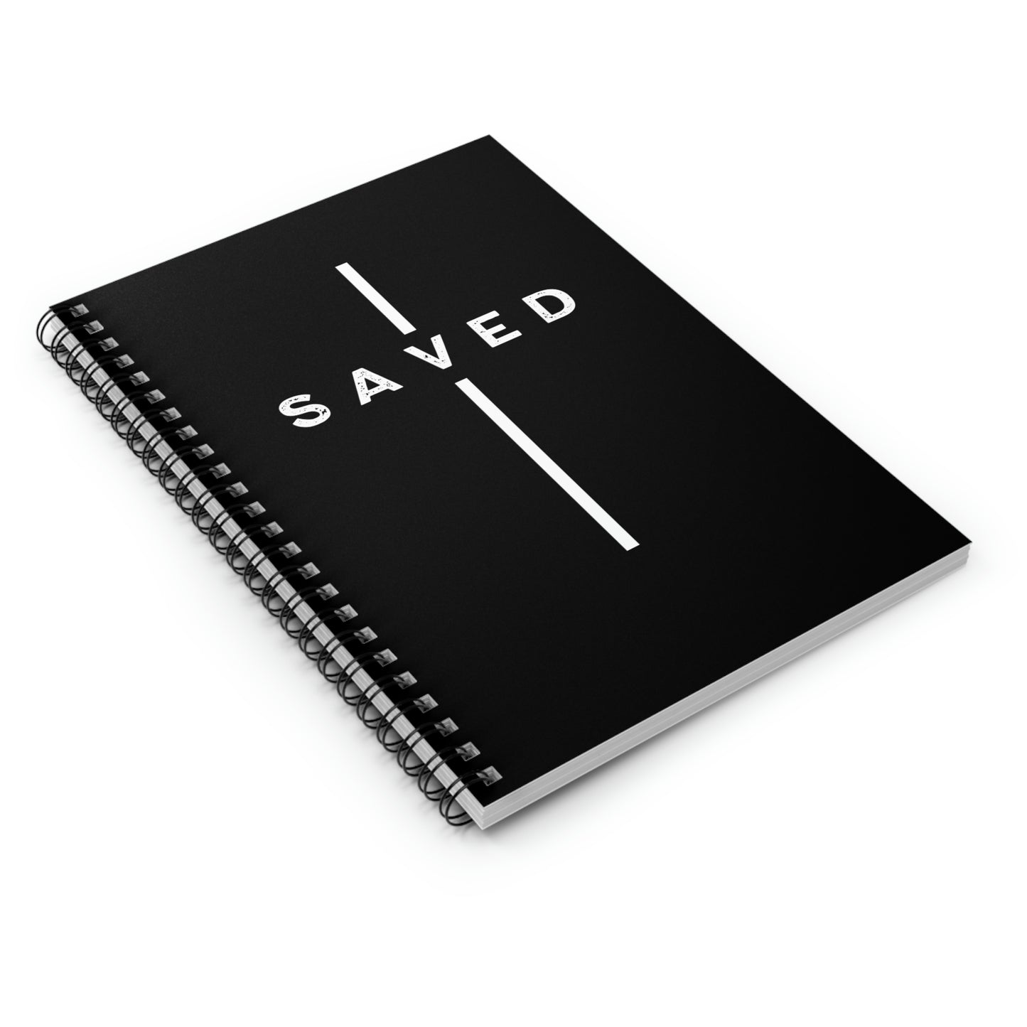 Saved- Lined Spiral Notebook Prayer Journal
