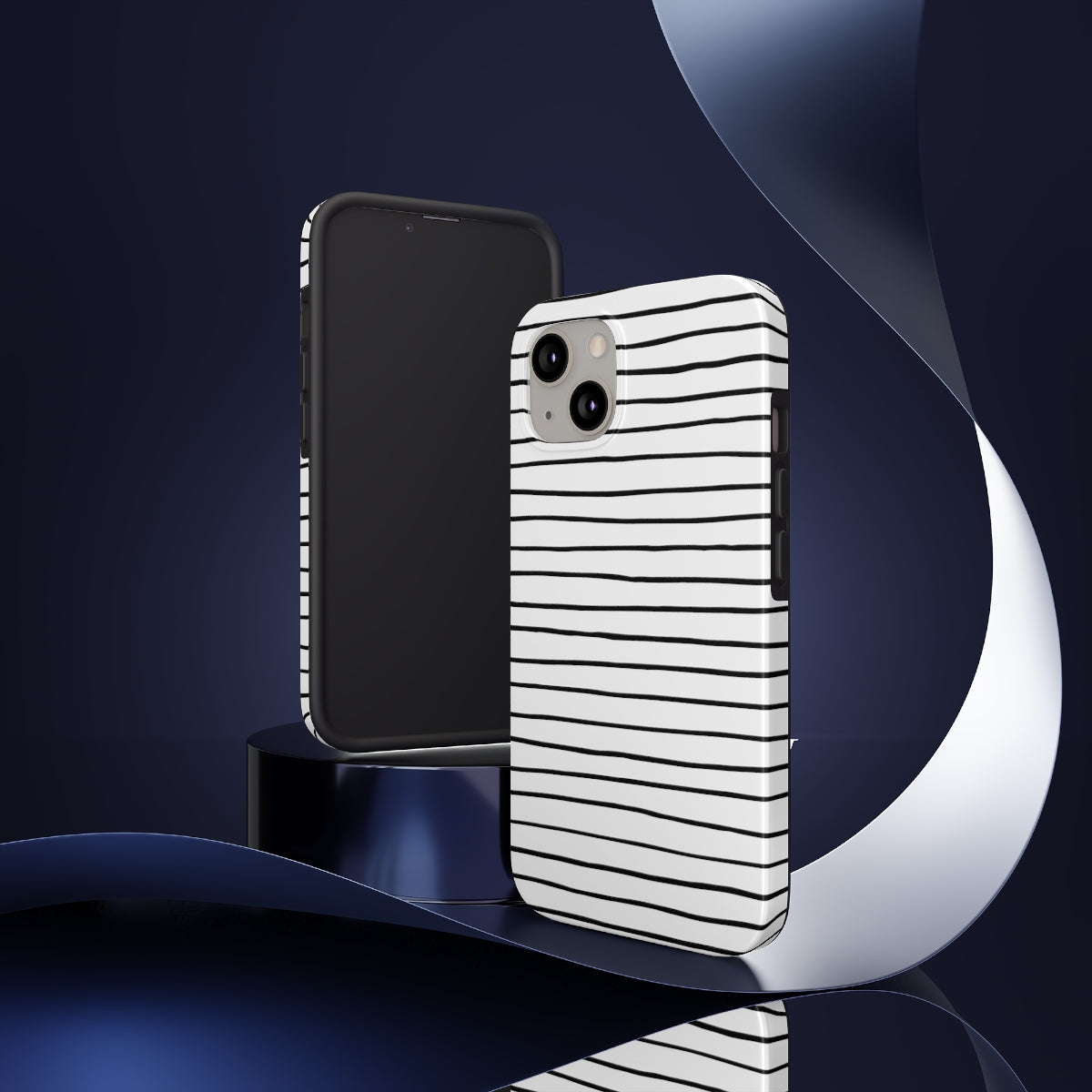 Black & White Stripes Tough Phone Cases, Case-Mate