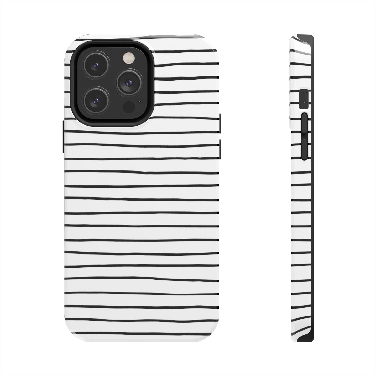 Black & White Stripes Tough Phone Cases, Case-Mate