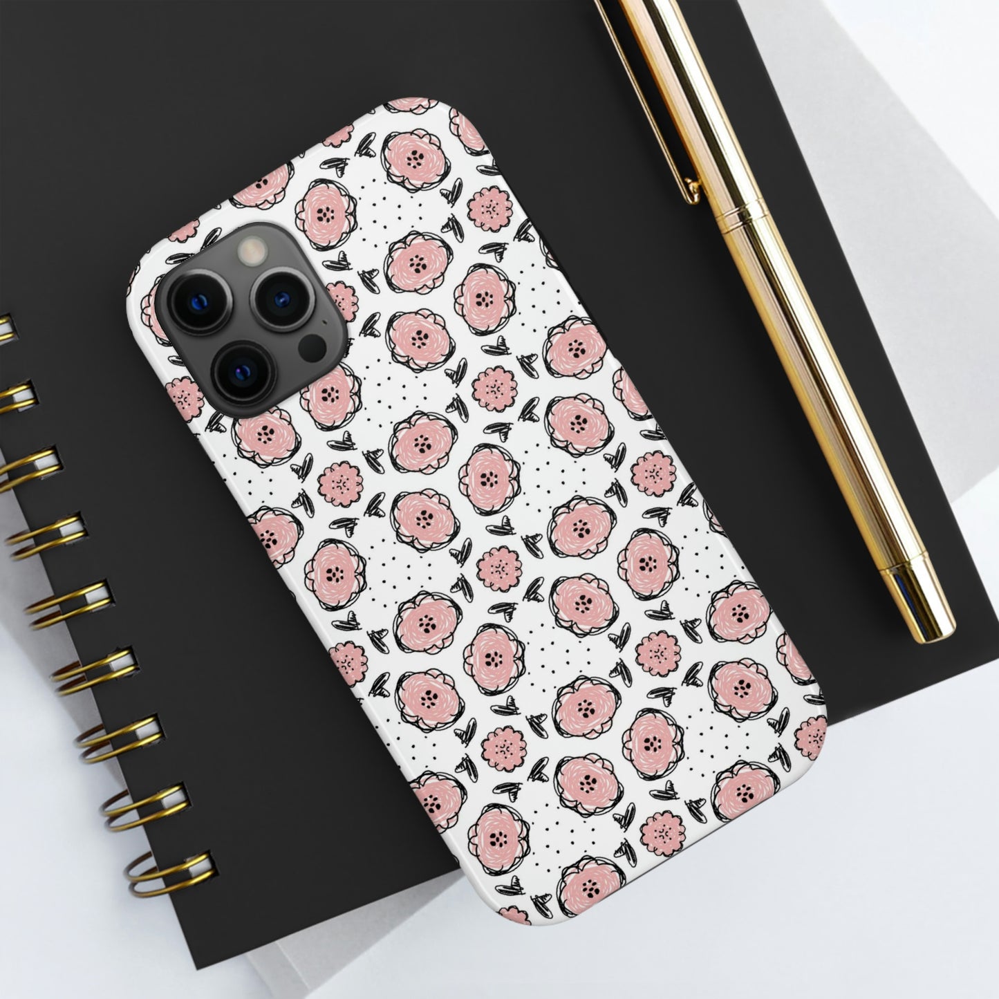 Pink Floral Patterned Phone Case - Case Mate