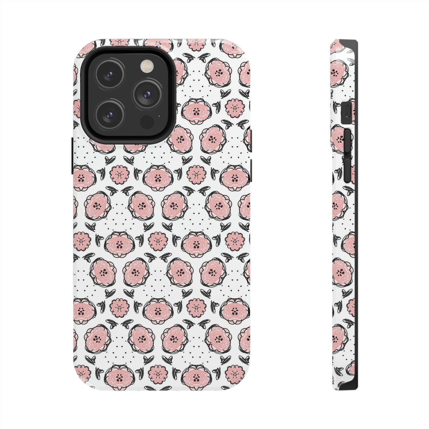 Pink Floral Patterned Phone Case - Case Mate