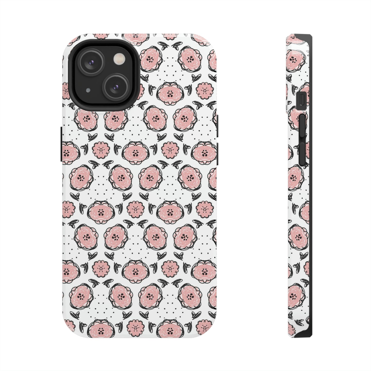 Pink Floral Patterned Phone Case - Case Mate