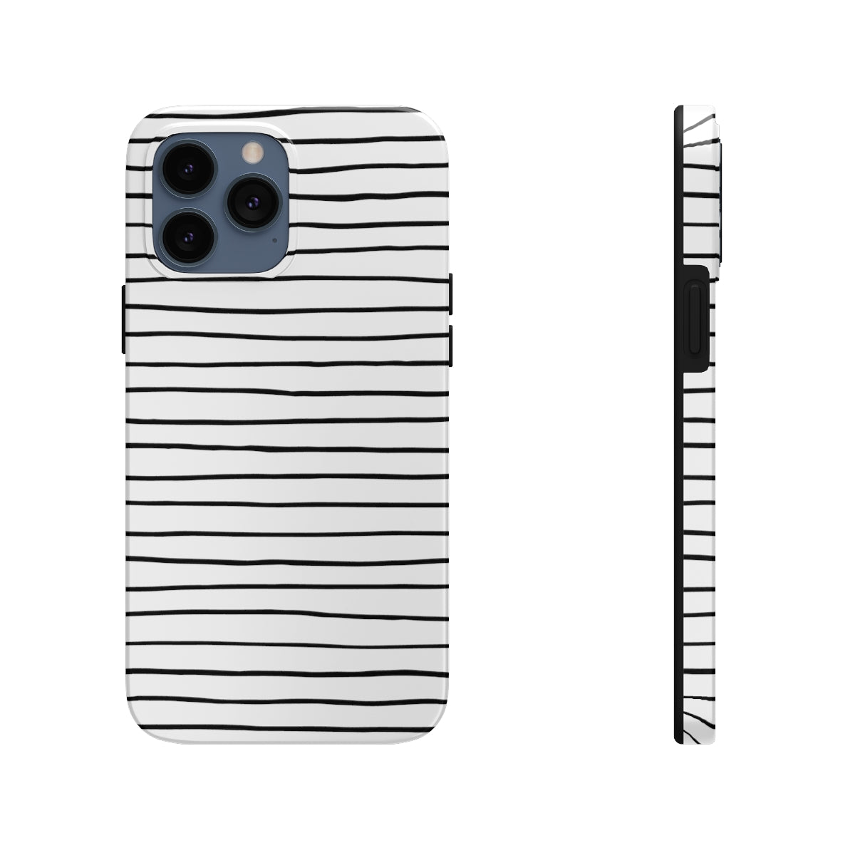 Black & White Stripes Tough Phone Cases, Case-Mate