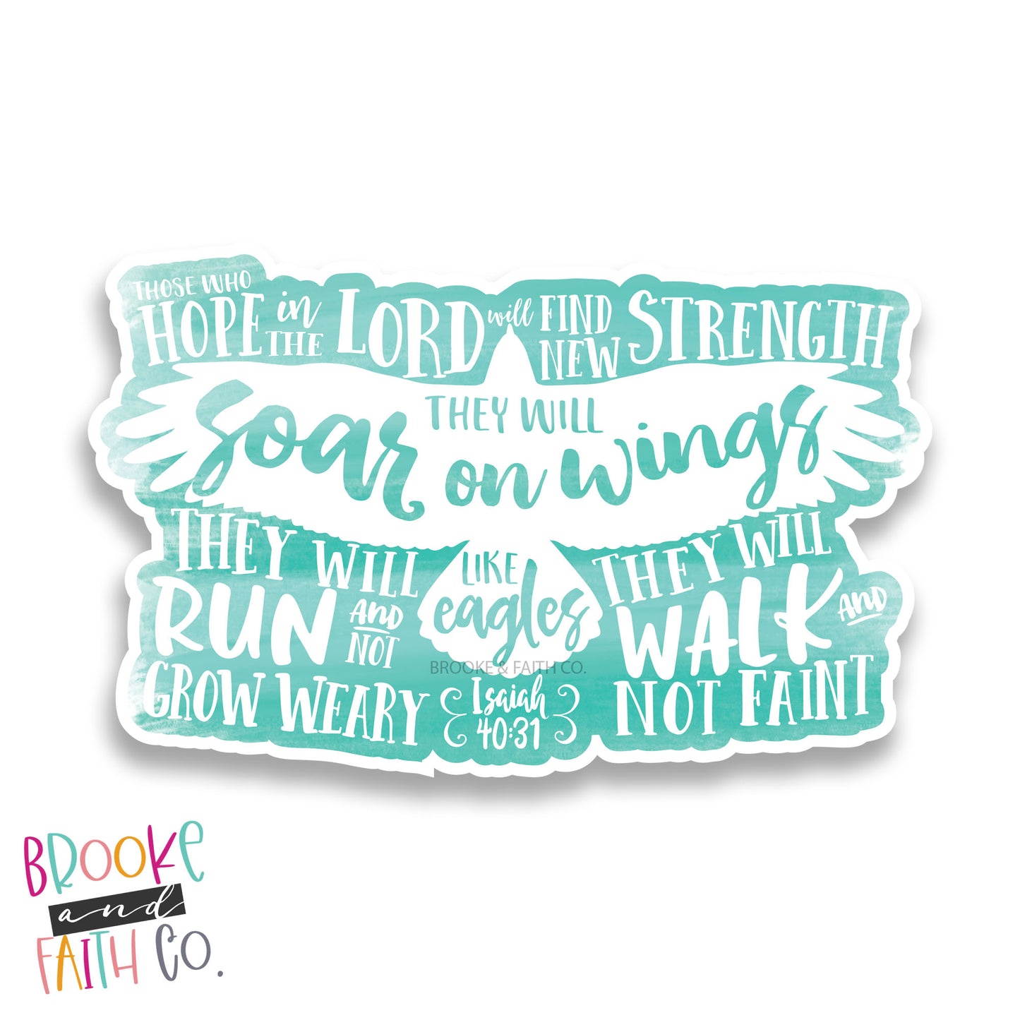 Isaiah 40:31 Bible Verse Die Cut Sticker