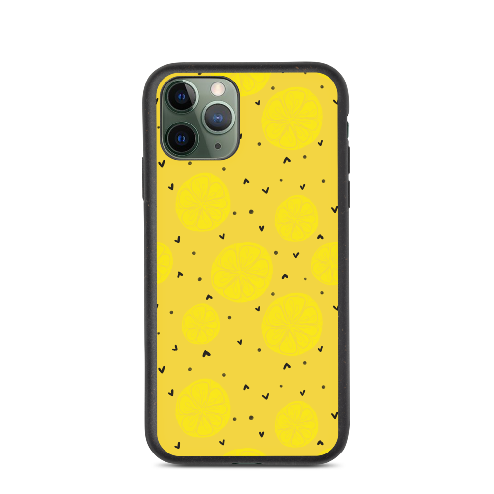 Yellow Lemon Biodegradable phone case