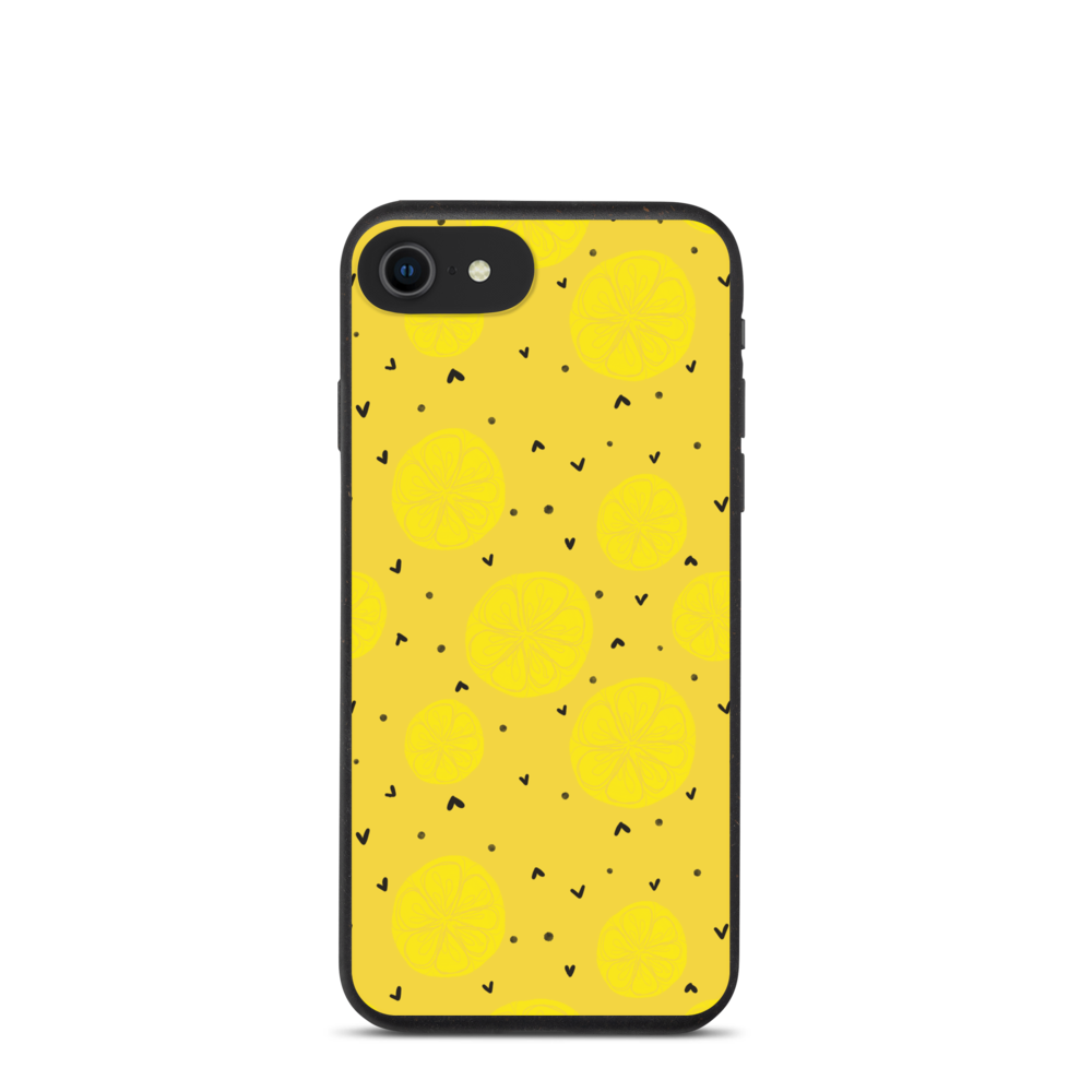 Yellow Lemon Biodegradable phone case