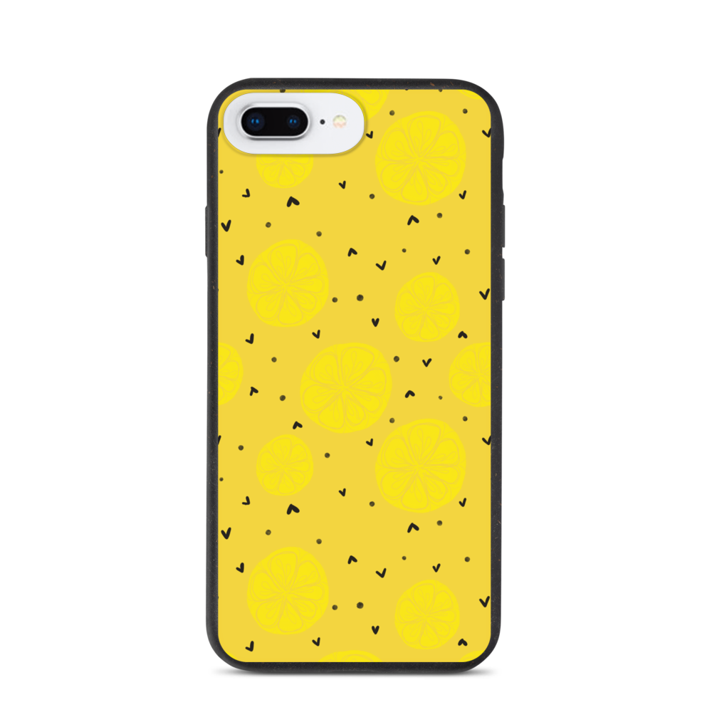 Yellow Lemon Biodegradable phone case