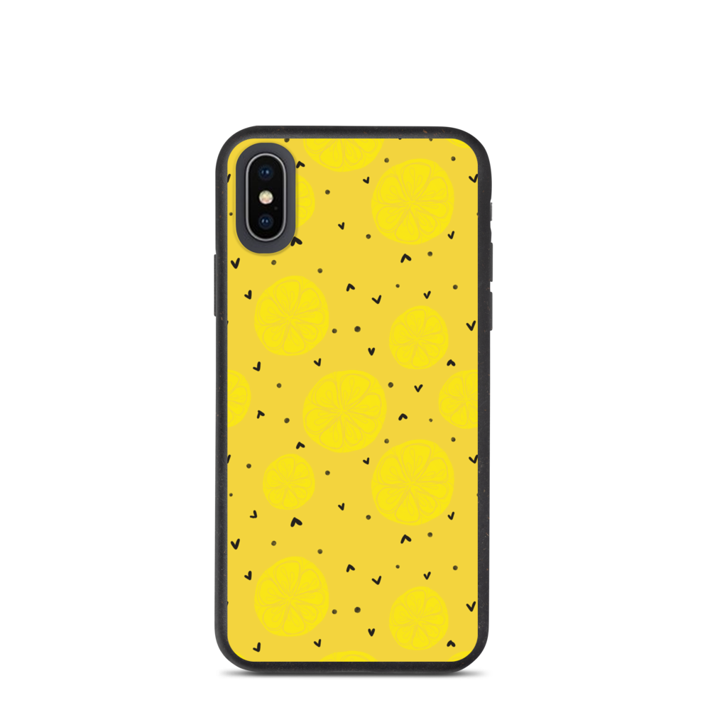 Yellow Lemon Biodegradable phone case