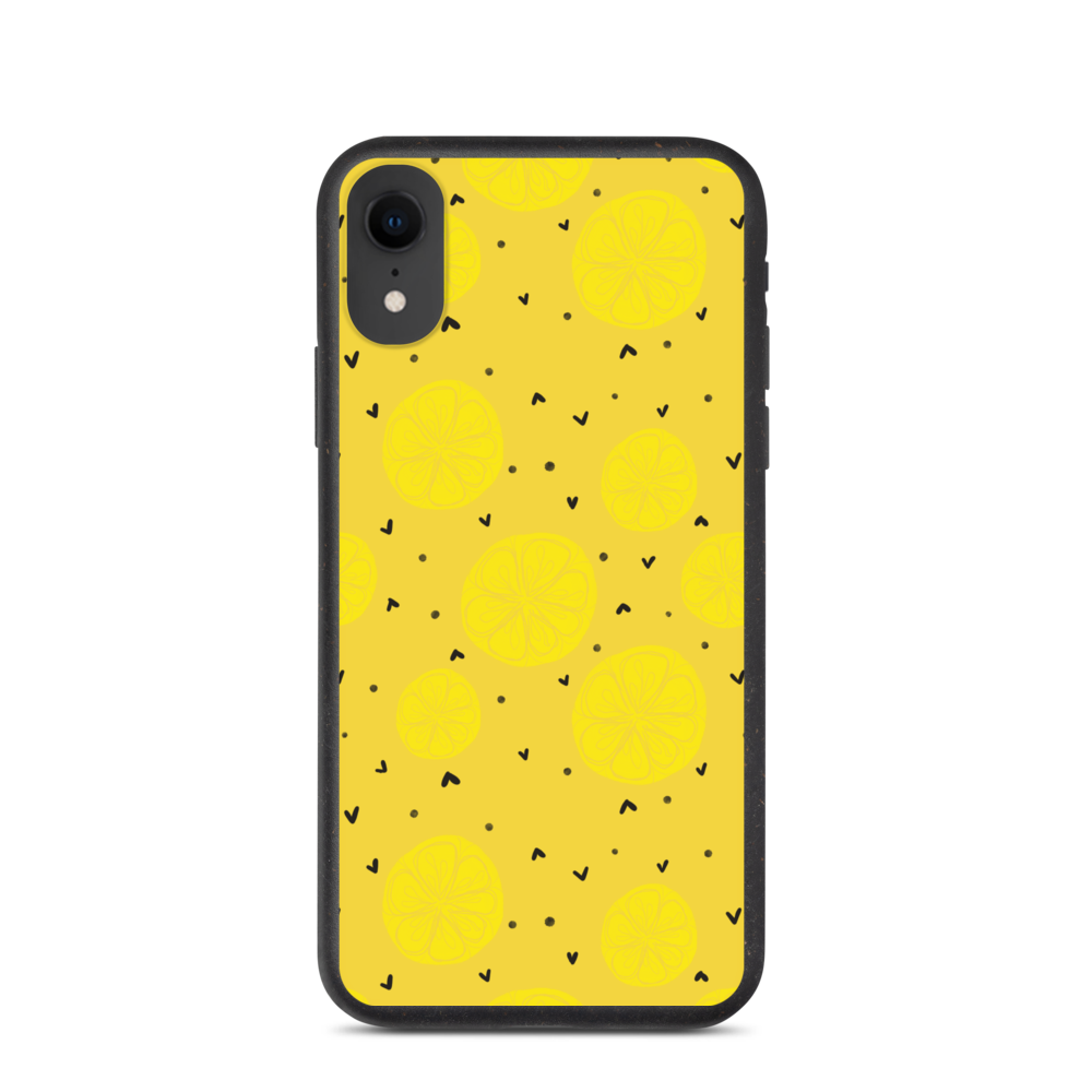 Yellow Lemon Biodegradable phone case