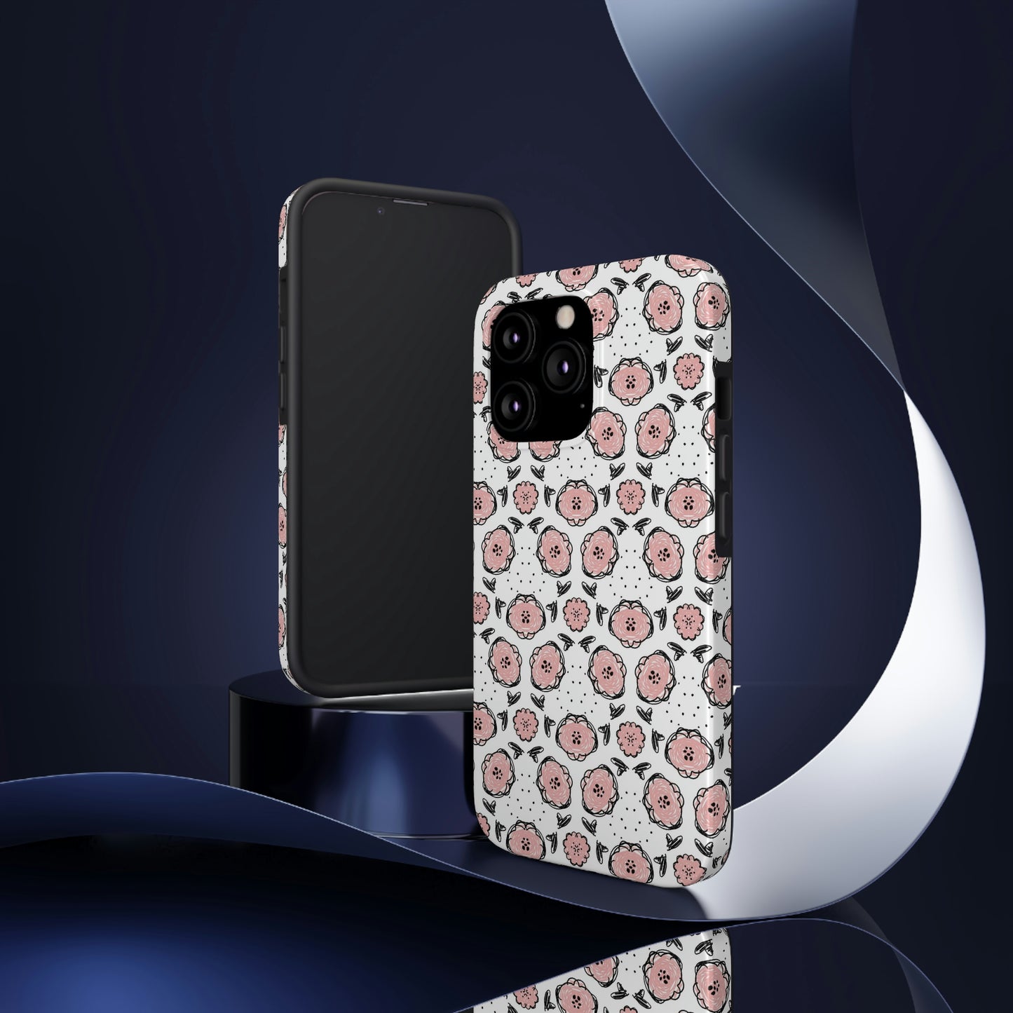 Pink Floral Patterned Phone Case - Case Mate