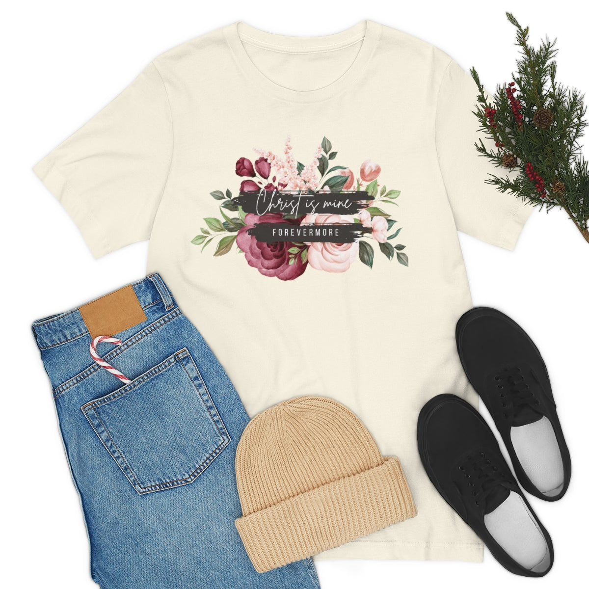 Christ is Mine Forever More Christian Shirt | Bella Canvas Religious T-Shirt