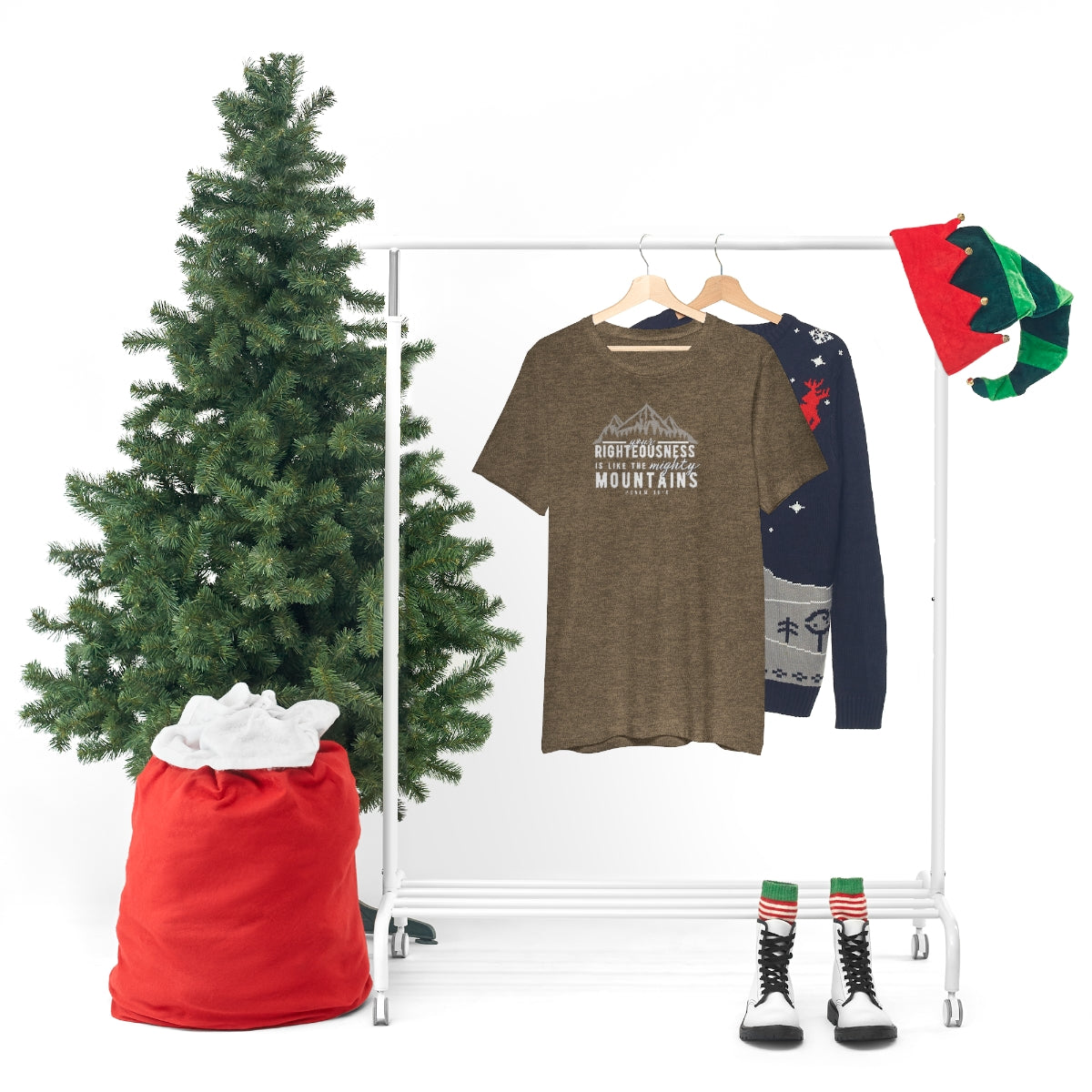 Your Righteousness is Like the Mighty Mountains -Unisex Jersey Short Sleeve Tee