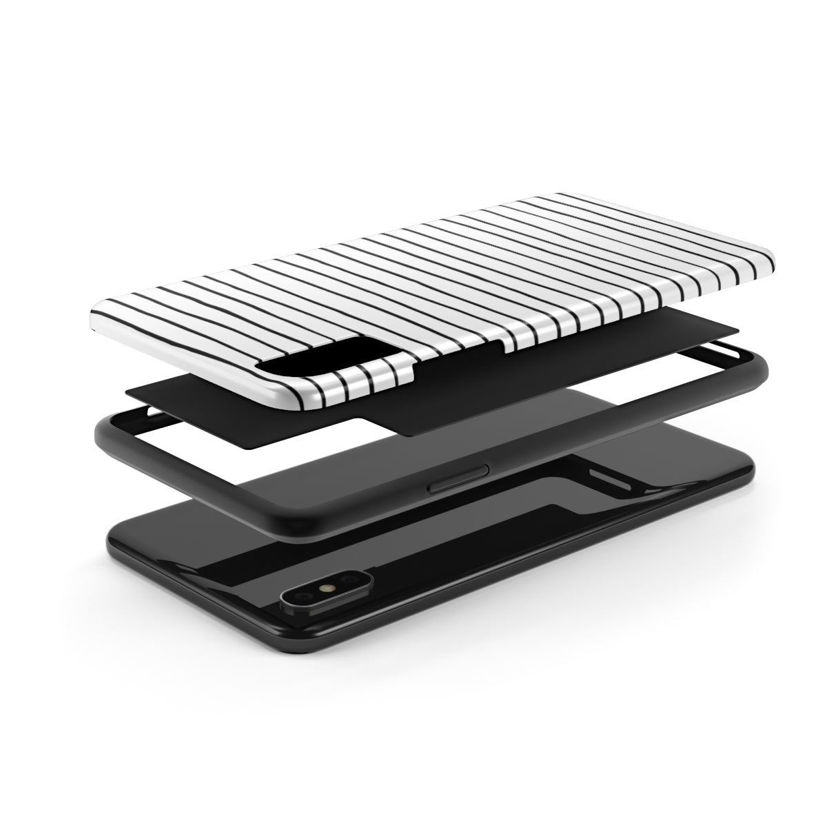 Black & White Stripes Tough Phone Cases, Case-Mate