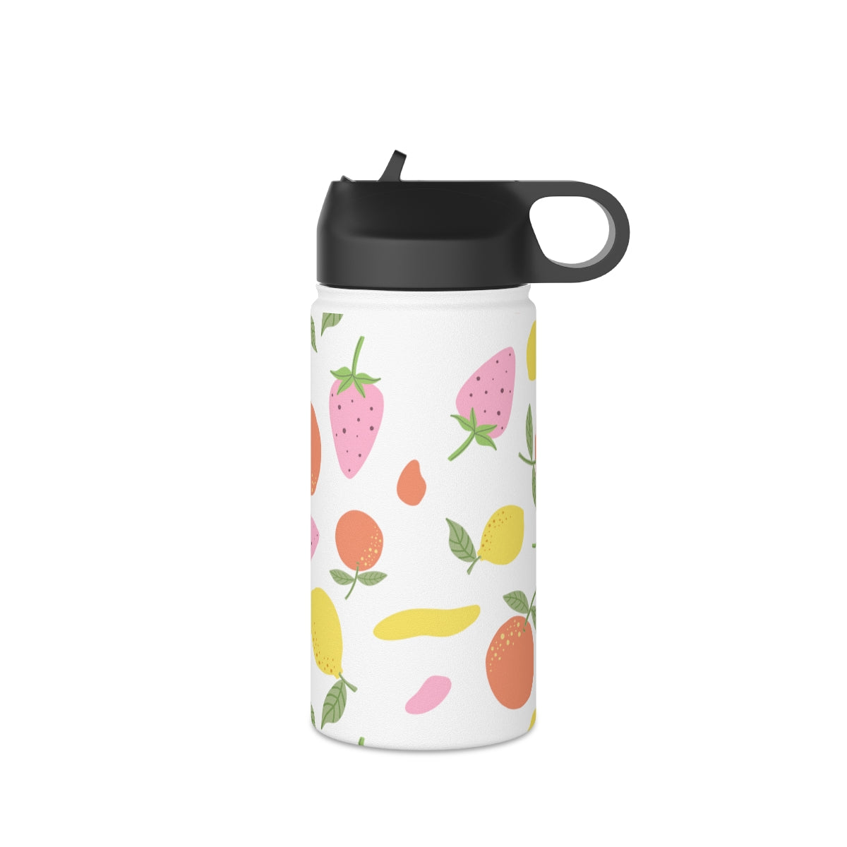 Fruit Pattern Stainless Steel Water Bottle, Standard Lid