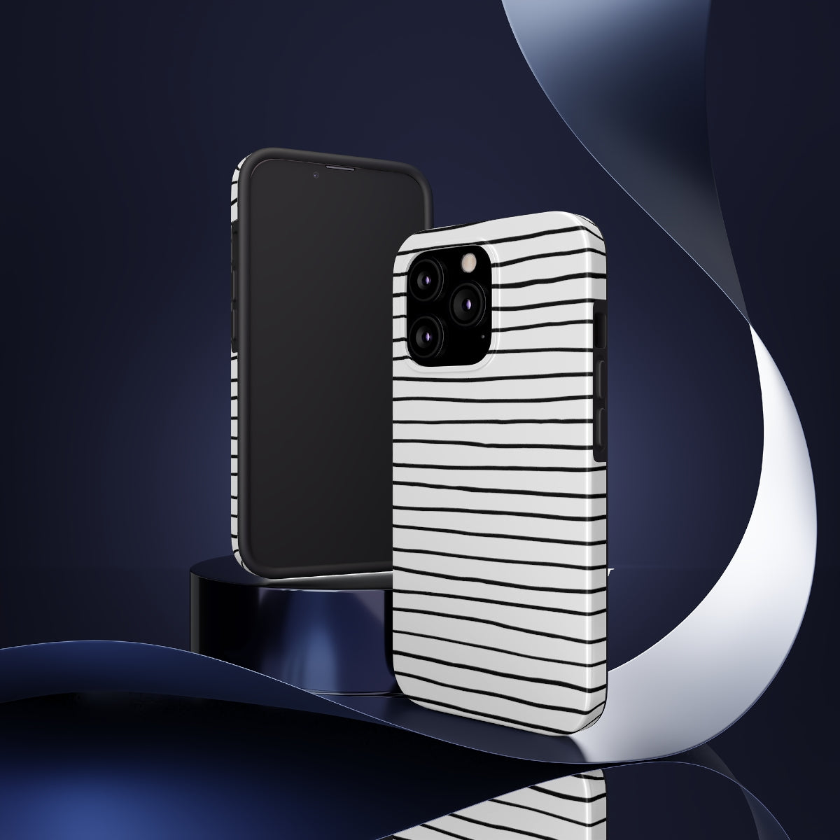 Black & White Stripes Tough Phone Cases, Case-Mate