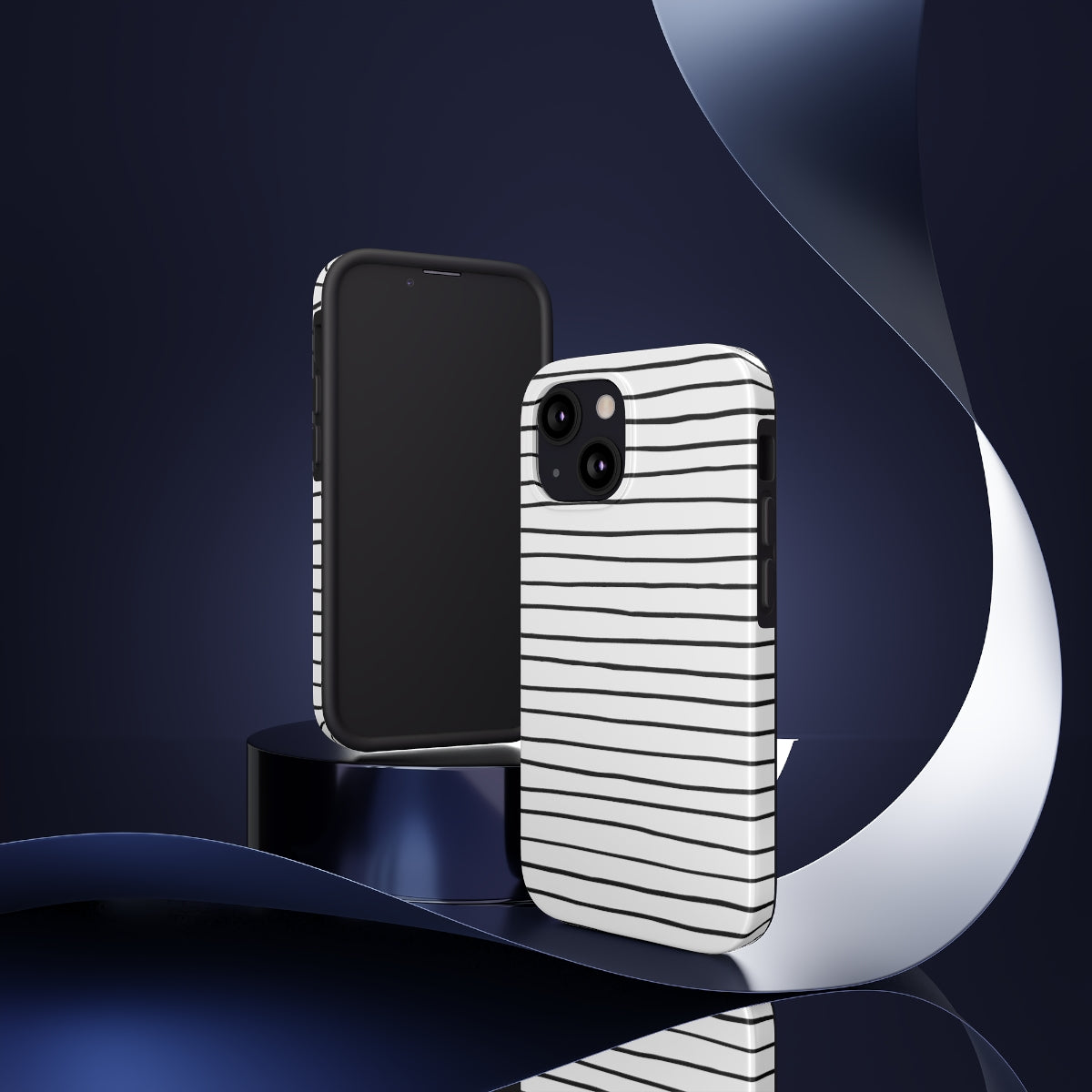 Black & White Stripes Tough Phone Cases, Case-Mate