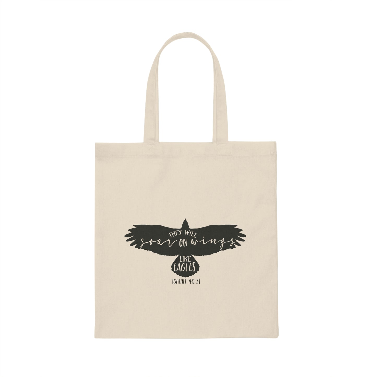 Soar on Eagles Wings Canvas Tote Bag