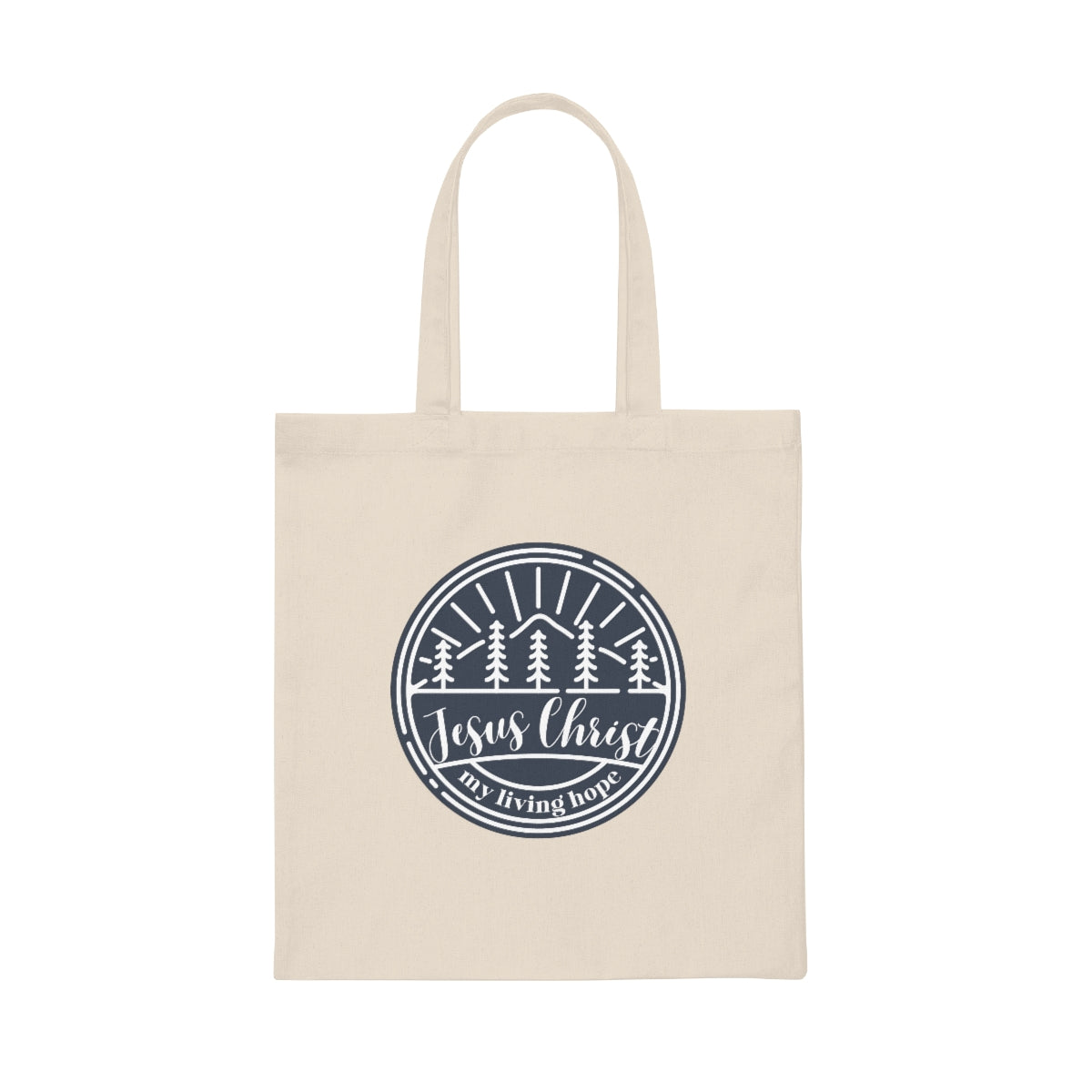 Jesus Christ My Living Hope Canvas Tote Bag