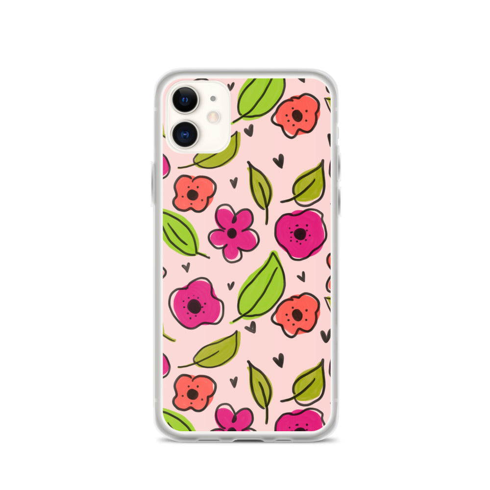Pink Floral iPhone Case
