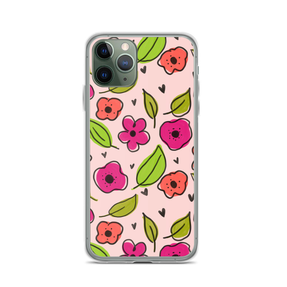 Pink Floral iPhone Case