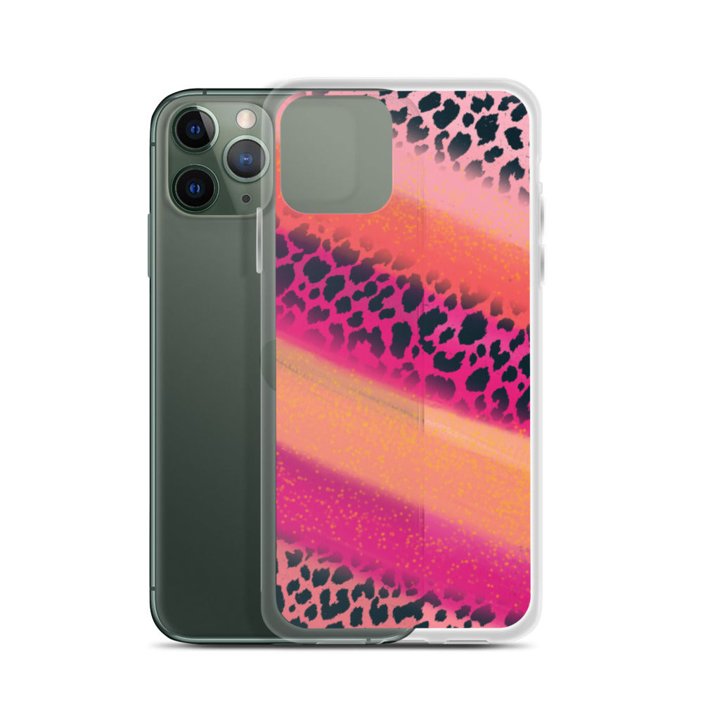Pink Watercolor Cheetah Print iPhone Case