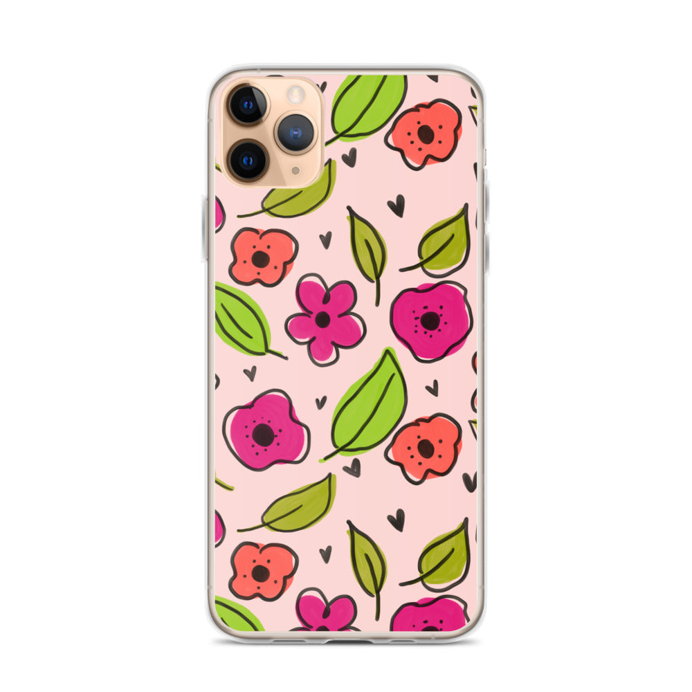 Pink Floral iPhone Case