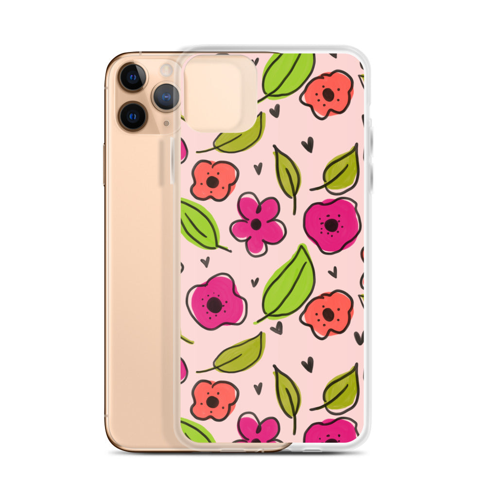 Pink Floral iPhone Case