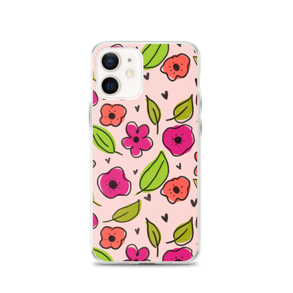 Pink Floral iPhone Case